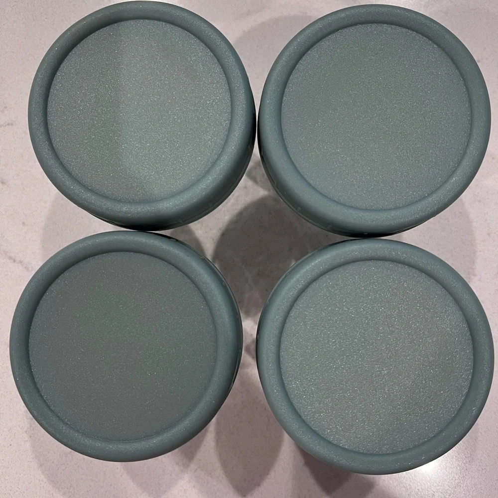 Set of 4 Glass Baby Food Storage Containers
